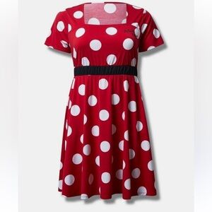 Torrid NEW 1X 14 16 Minnie Mouse Dress Disney Halloween Costume Polka Dot